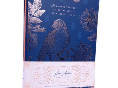 Jane Austen Set Of Three Linen Notebooks Supply