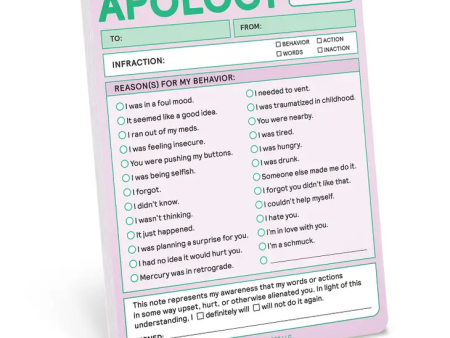 Apology Citation Nifty Notes Pastel Sale