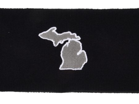 Michigan Map Black Headband Online Hot Sale