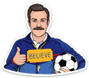 Ted Lasso Believe Die Cut Sticker Online