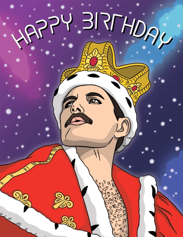 Card Freddie Mercury Happy Birthday Online Hot Sale