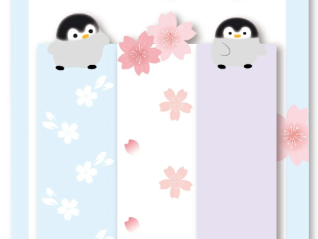 Penguin Sakura Cherry Blossom Sticky Notes Nekoni Supply