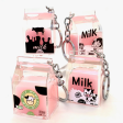 Pink Milk Carton Keychain Hot on Sale