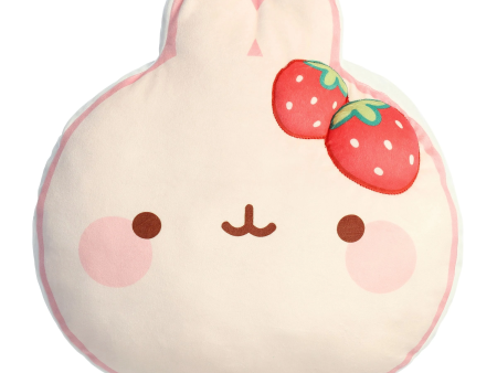 Molang Strawberry Squishy Plush Pillow 14  Supply