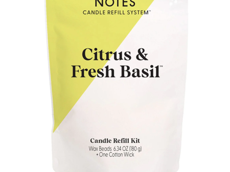 Citrus Basil Candle Refill Kit on Sale