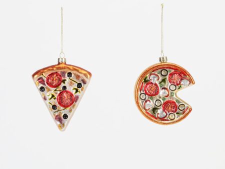 Pizza Glass Assorted Ornament For Cheap