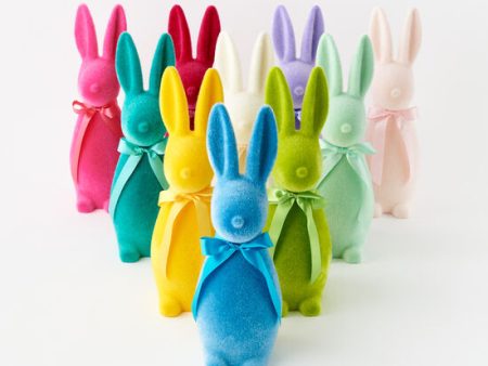 Flocked Button Nose Bunny Assorted 16  For Discount