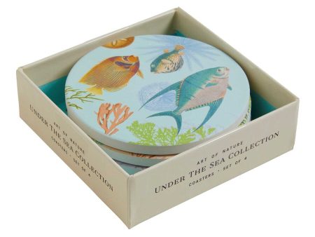 Under The Sea Ceramic Coaster Set Of Four Hot on Sale