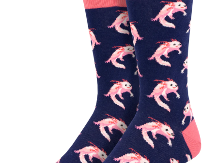 Axolotl Men s Crew Socks Navy Supply