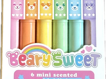 Beary Sweet 6 Mini Scented Highlighters Supply