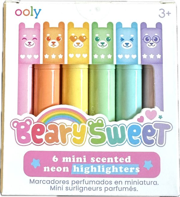 Beary Sweet 6 Mini Scented Highlighters Supply