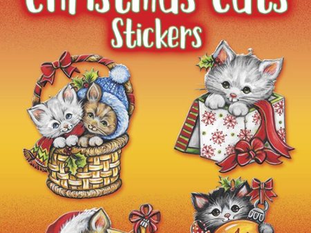 Glitter Christmas Cat Stickers Fashion