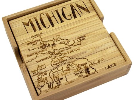 Michigan Puzzle Coaster Set Online Hot Sale