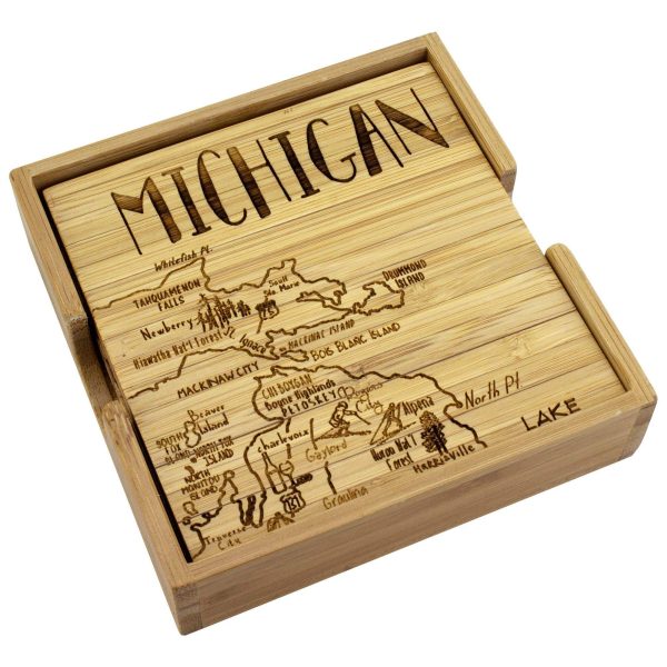 Michigan Puzzle Coaster Set Online Hot Sale