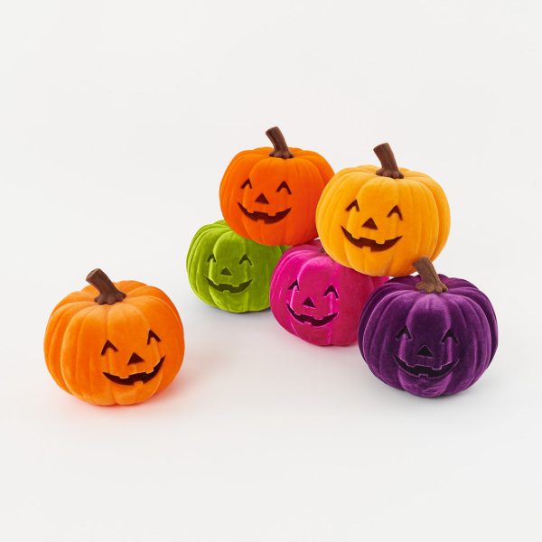 Flocked Jack O Lantern Assorted 9  Hot on Sale