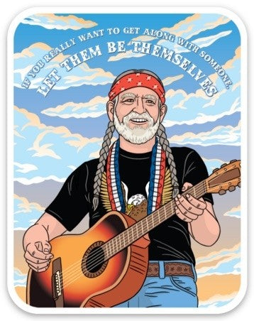 Willie Nelson Be Themselves Die Cut Sticker Online Hot Sale