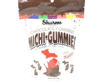 Michi-Gummies Chocolate Covered Michigan Gummy Candy Bag 5 oz Hot on Sale