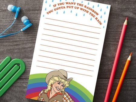 Dolly Parton Cowgirl Rainbow Notepad Online