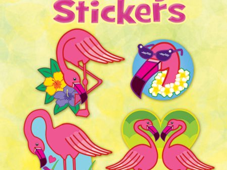 Glitter Flamingo Stickers Cheap