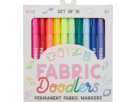 Fabric Doodlers 12 Permanent Fabric Markers Hot on Sale