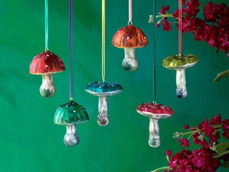 Mushroom Glass Assorted Ornament Fashion