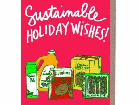 Card Sustainable Holiday Wishes Christmas Supply