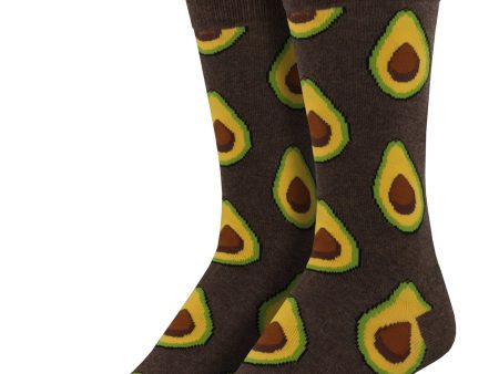 Avocado Men s Crew Socks Brown Heather Fashion