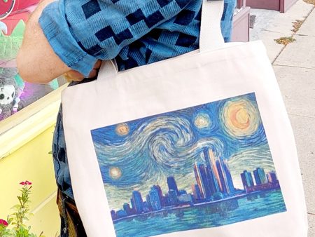 Detroit Starry Night Tote For Discount