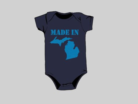 Made In Michigan Onesie Hot on Sale