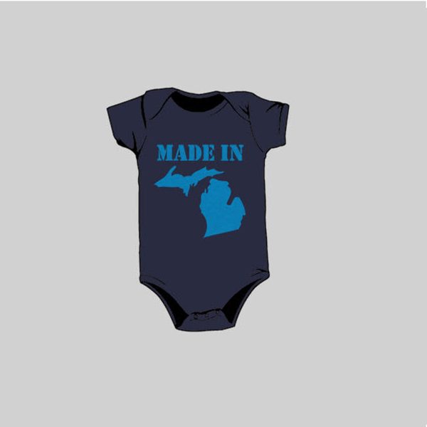 Made In Michigan Onesie Hot on Sale