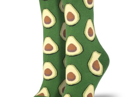 Avocado Women s Crew Socks Green Online Hot Sale