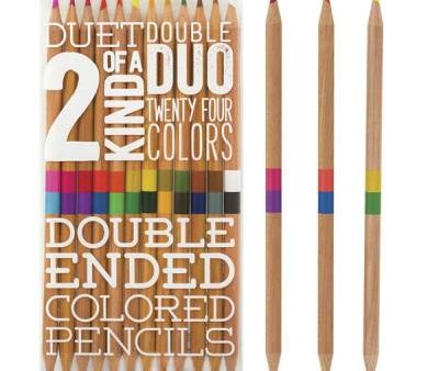 2 Of A Kind 12 Double-Ended Colored Pencils Online now