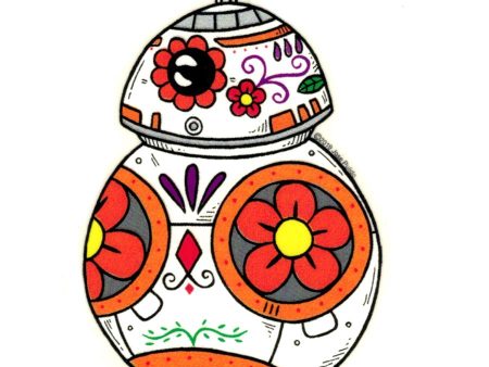 BB-8 Sugar Skull Sticker Star Wars Supply