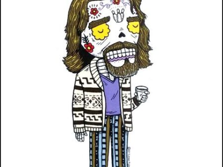 Big Lebowski Sugar Skull Sticker Sale