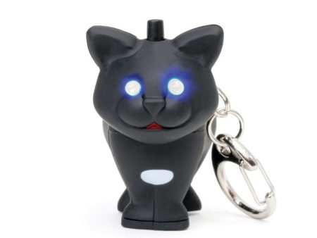 Black Cat LED Keychain on Sale