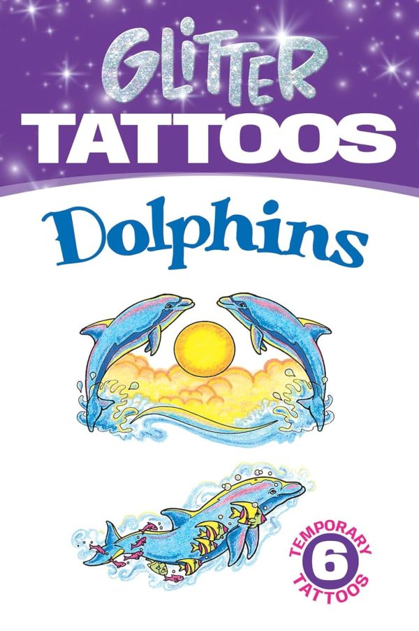 Glitter Dolphins Tattoos Hot on Sale