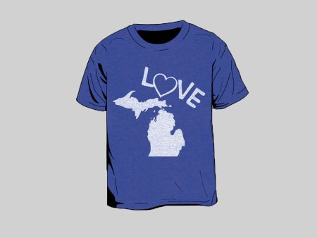 Love Michigan Toddler s T-Shirt For Sale